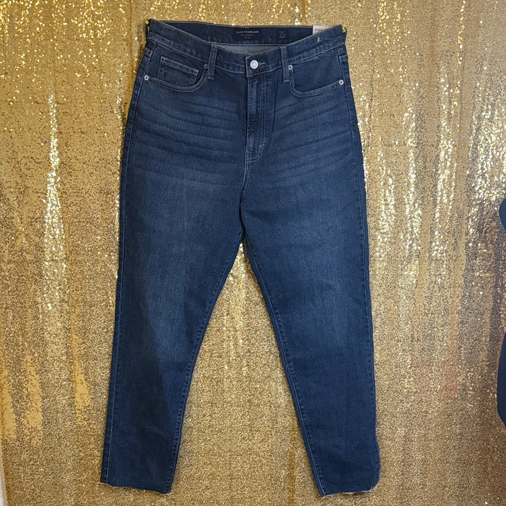 Lucky Brand Women's High Rise Jeans in Dark Blue